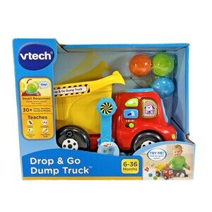 VTech Drop and Go Dump Truck Learning Toy Teaches Colors & #s New Factory Sealed